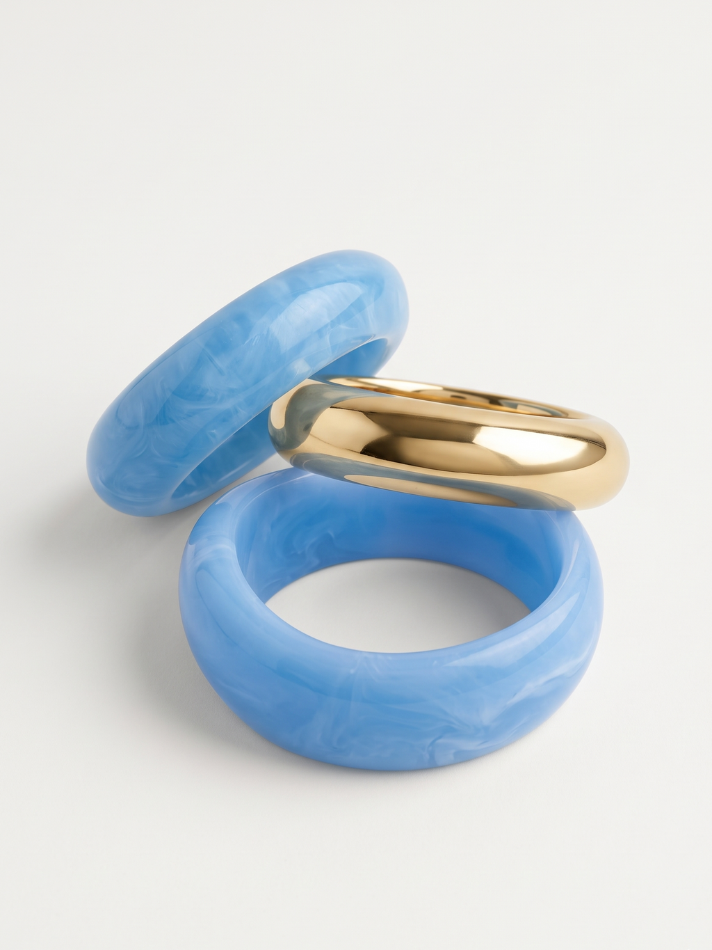 Azure Cloud Resin Bangles