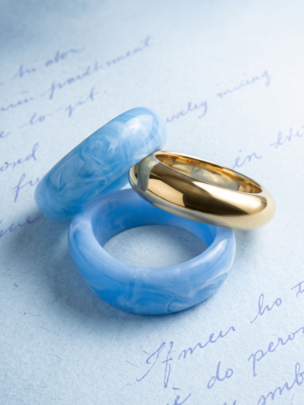 Azure Cloud Resin Bangles