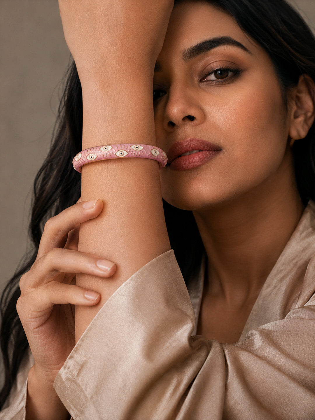 Pink Nazar Bangle