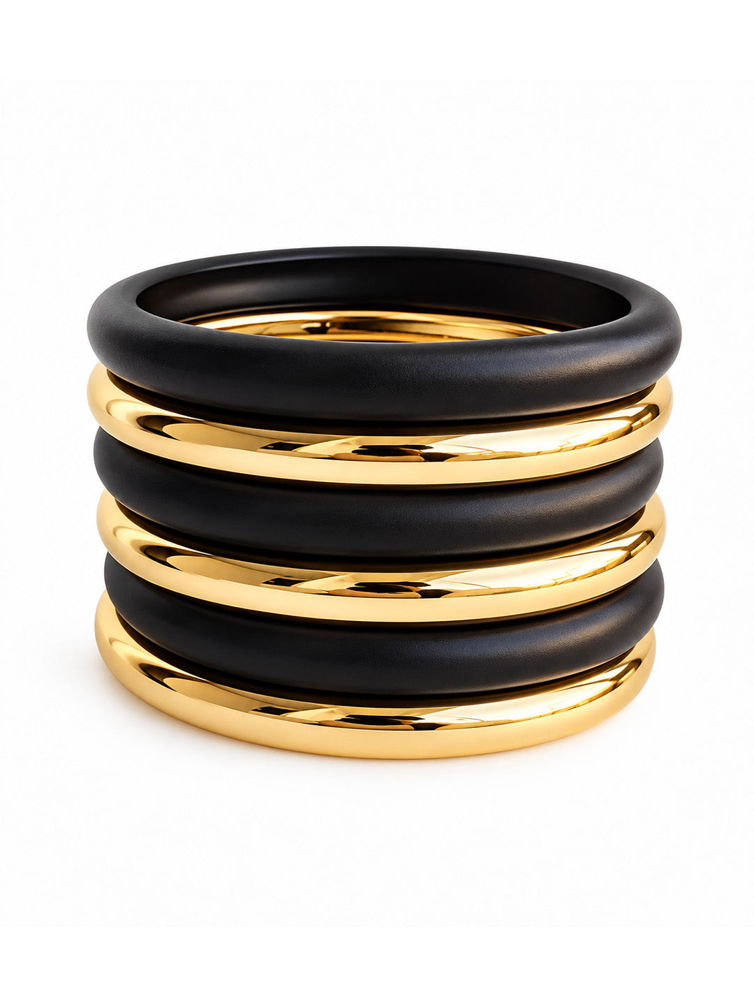 Luxe Duo-Tone Bangles Set of 6