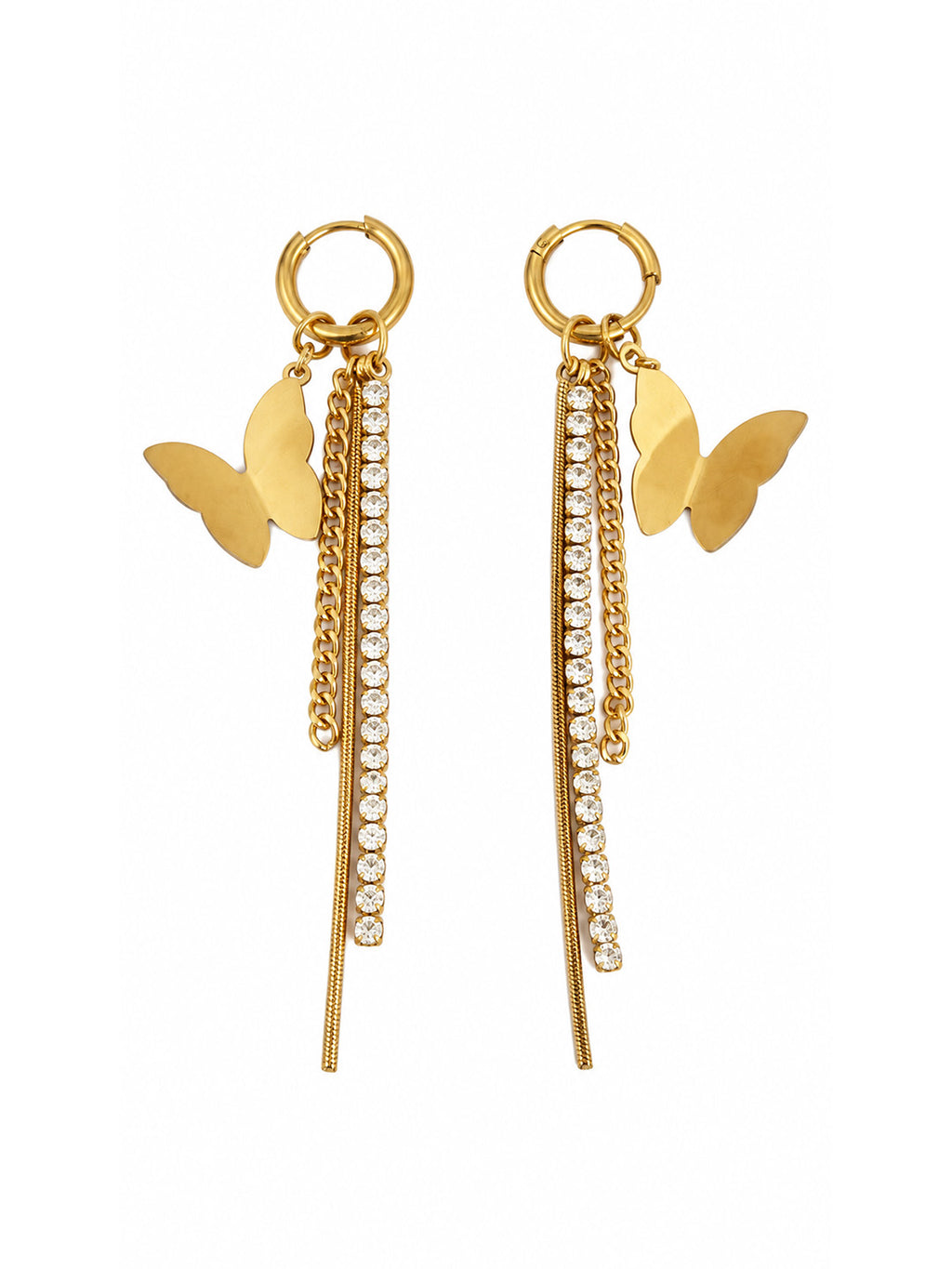 Butterfly Luxe Rhinestone Drop Earrings