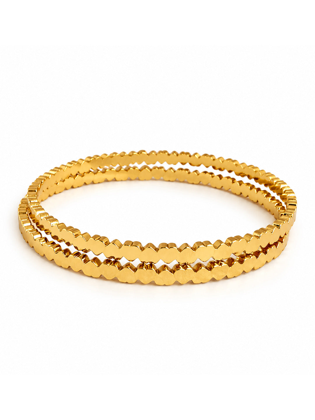 Golden Spark Bangle Set of 2
