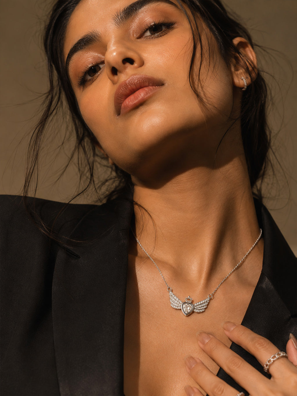 Aurelle Wings Necklace - Silver