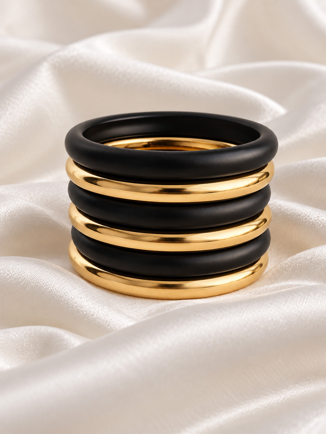 Luxe Duo-Tone Bangles Set of 6