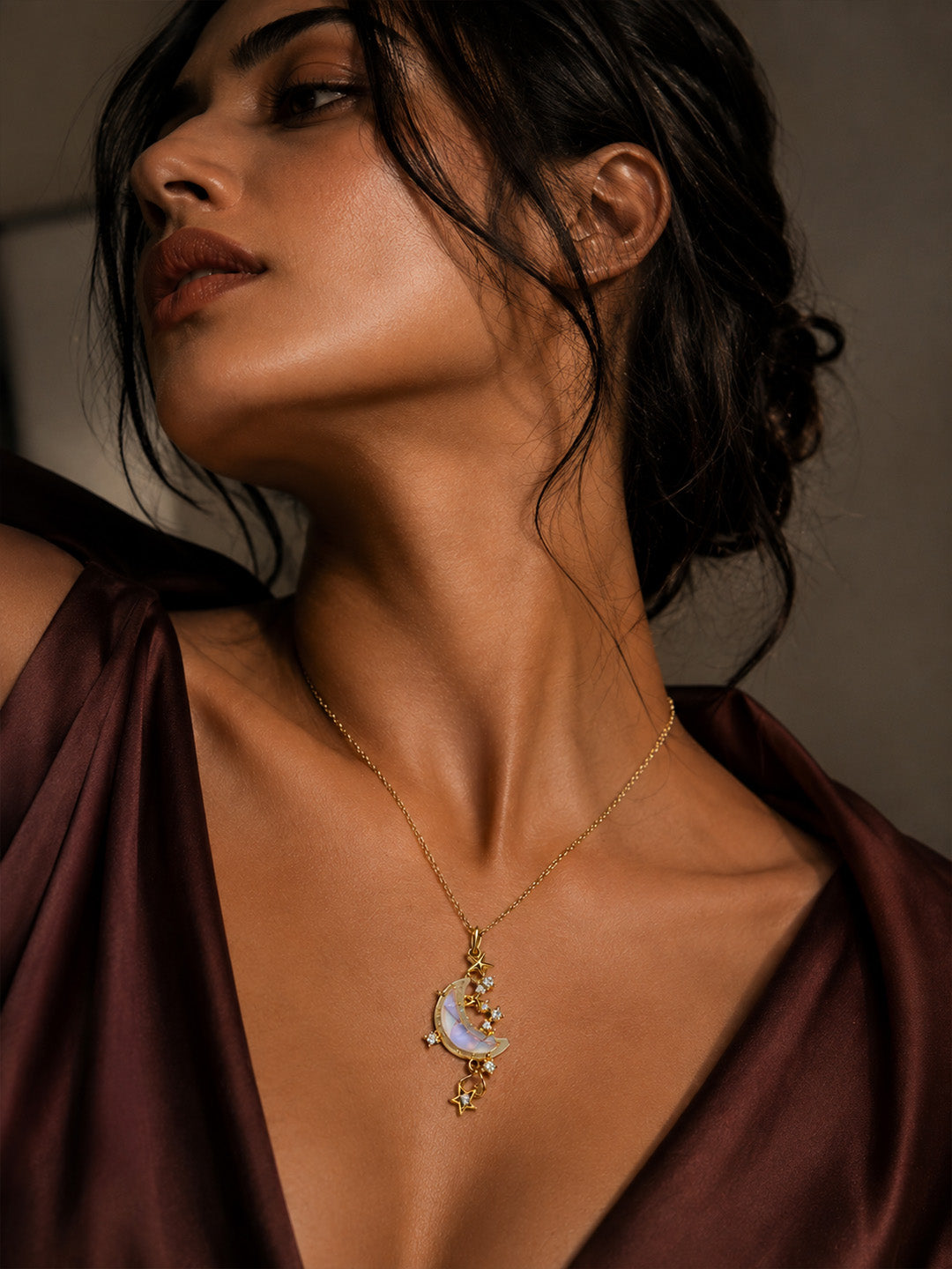 Astra Zircon Necklace - Gold
