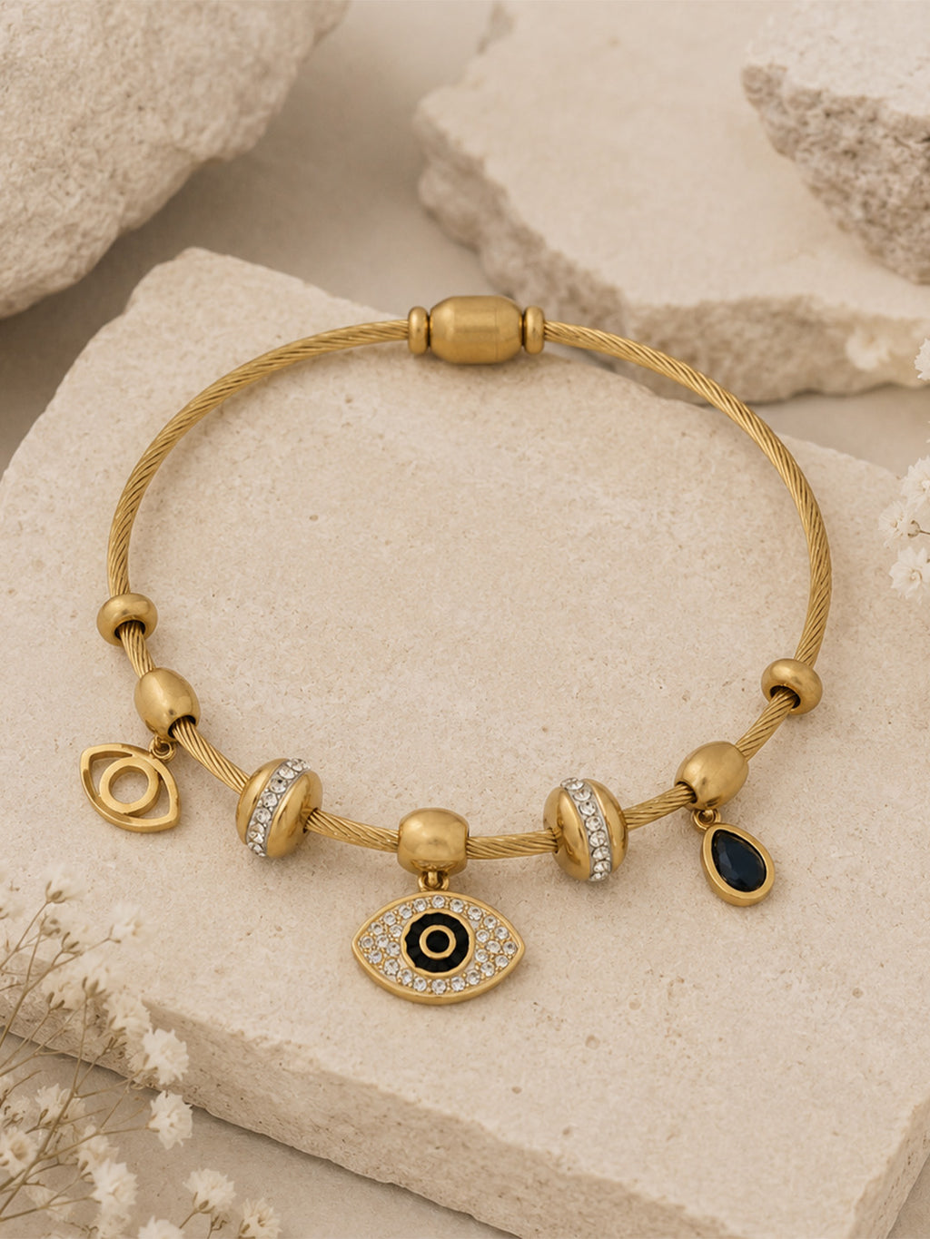 Nazar Luxe Charm Cable Bracelet