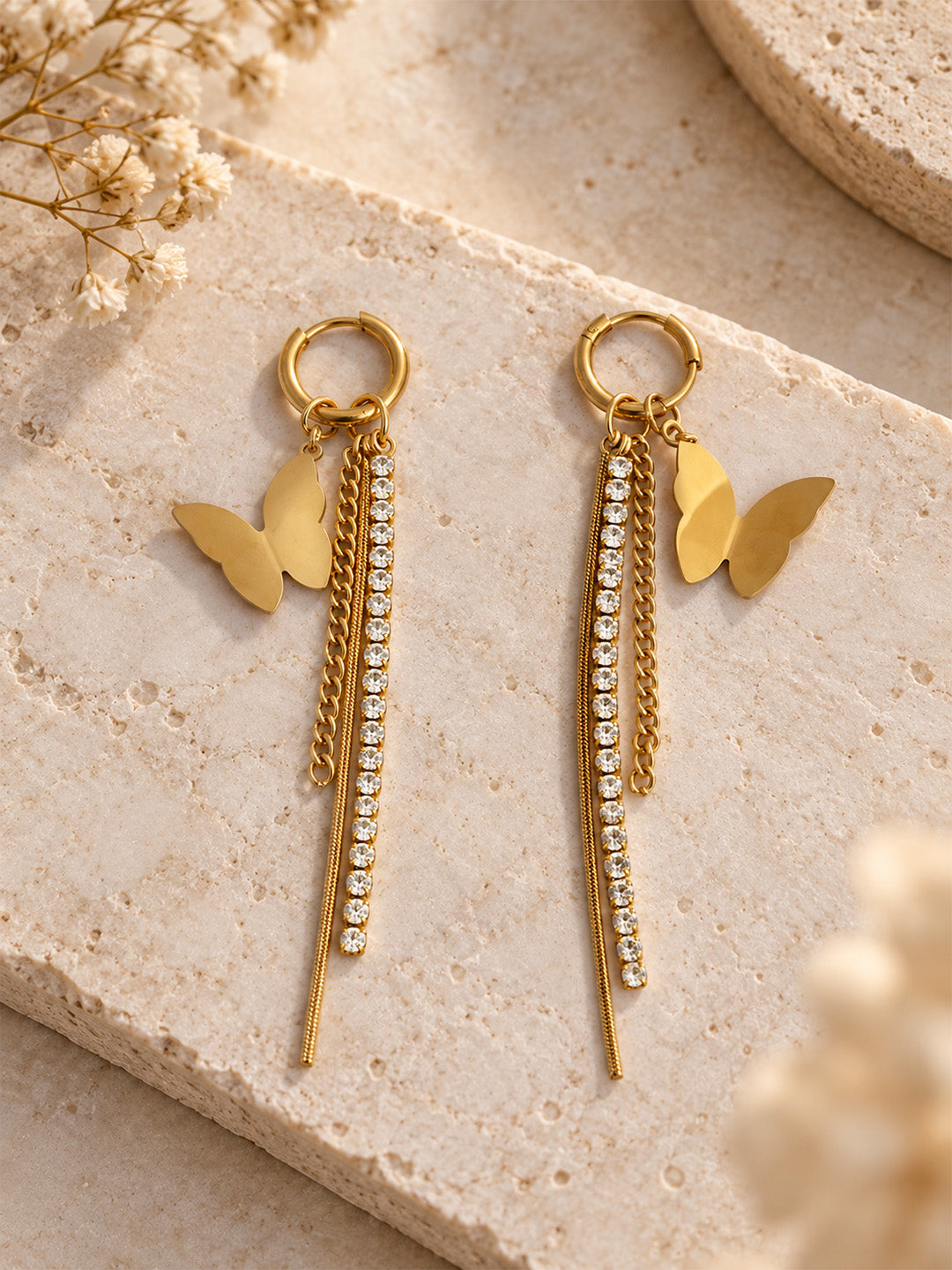 Butterfly Luxe Rhinestone Drop Earrings