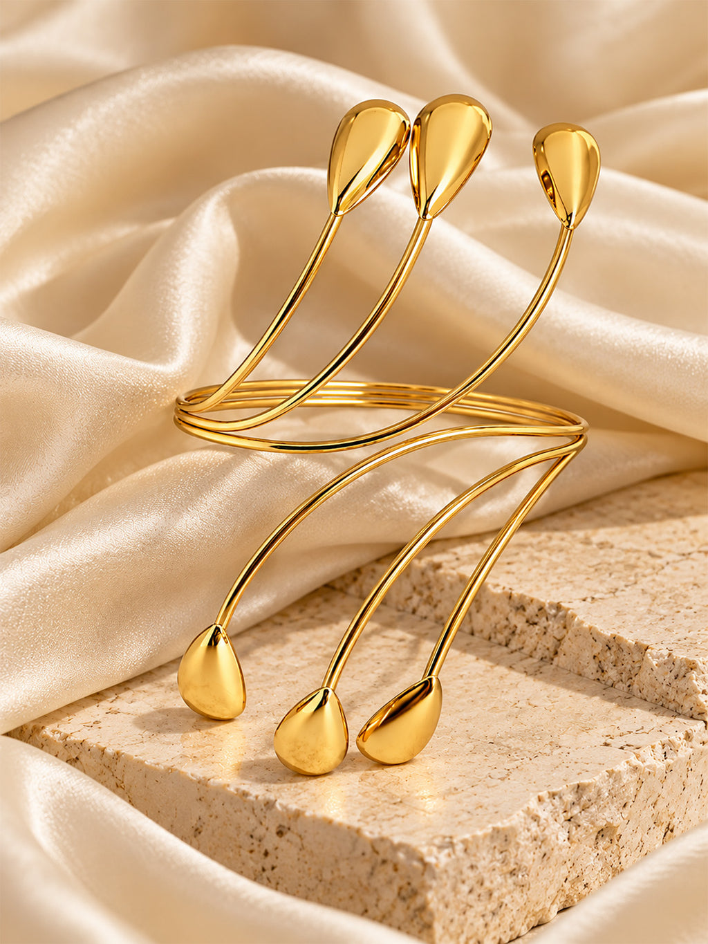 Golden Bloom Open Cuff