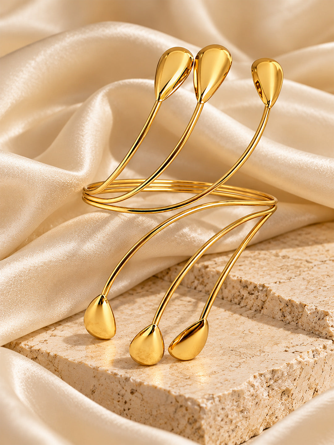 Golden Bloom Open Cuff