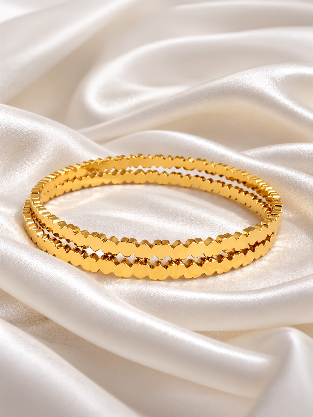 Golden Spark Bangle Set of 2