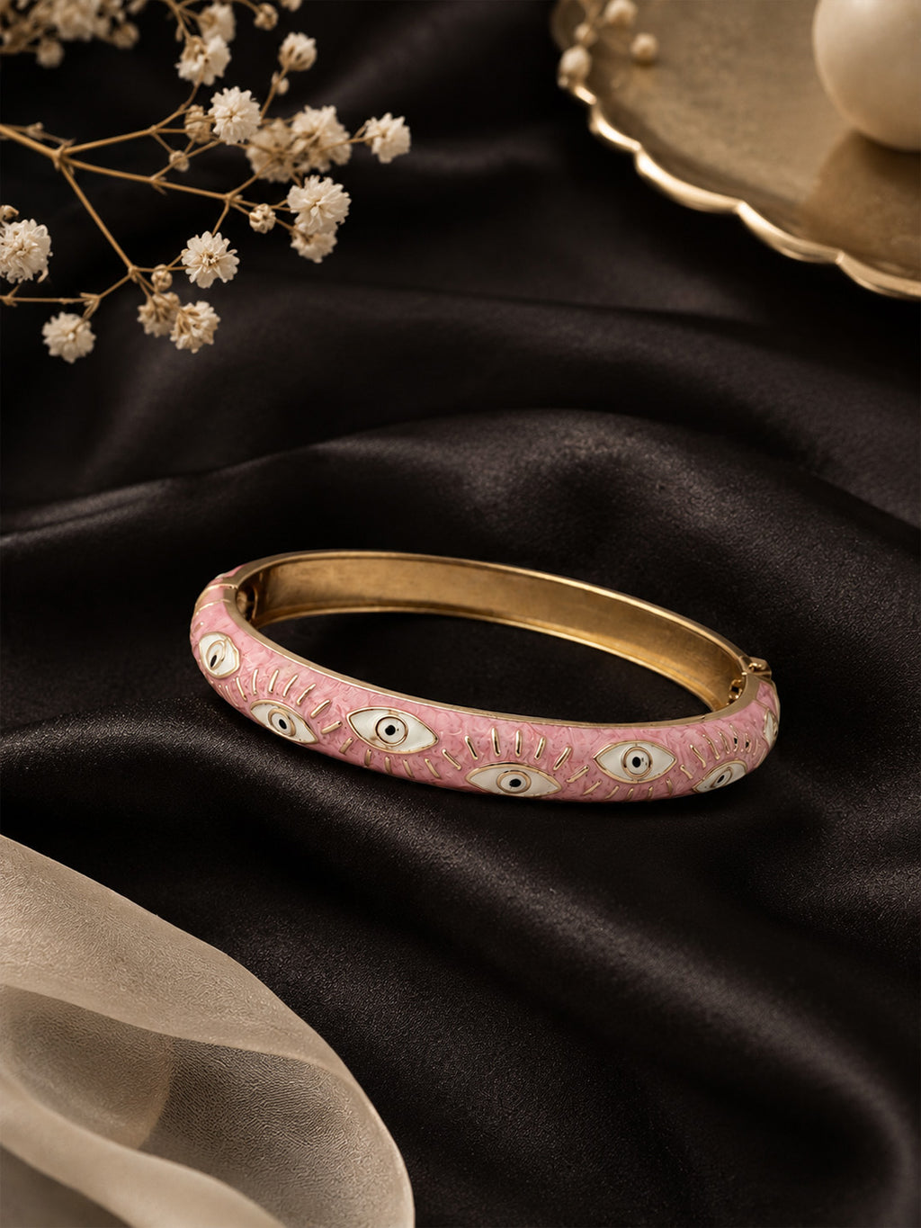 Pink Nazar Bangle