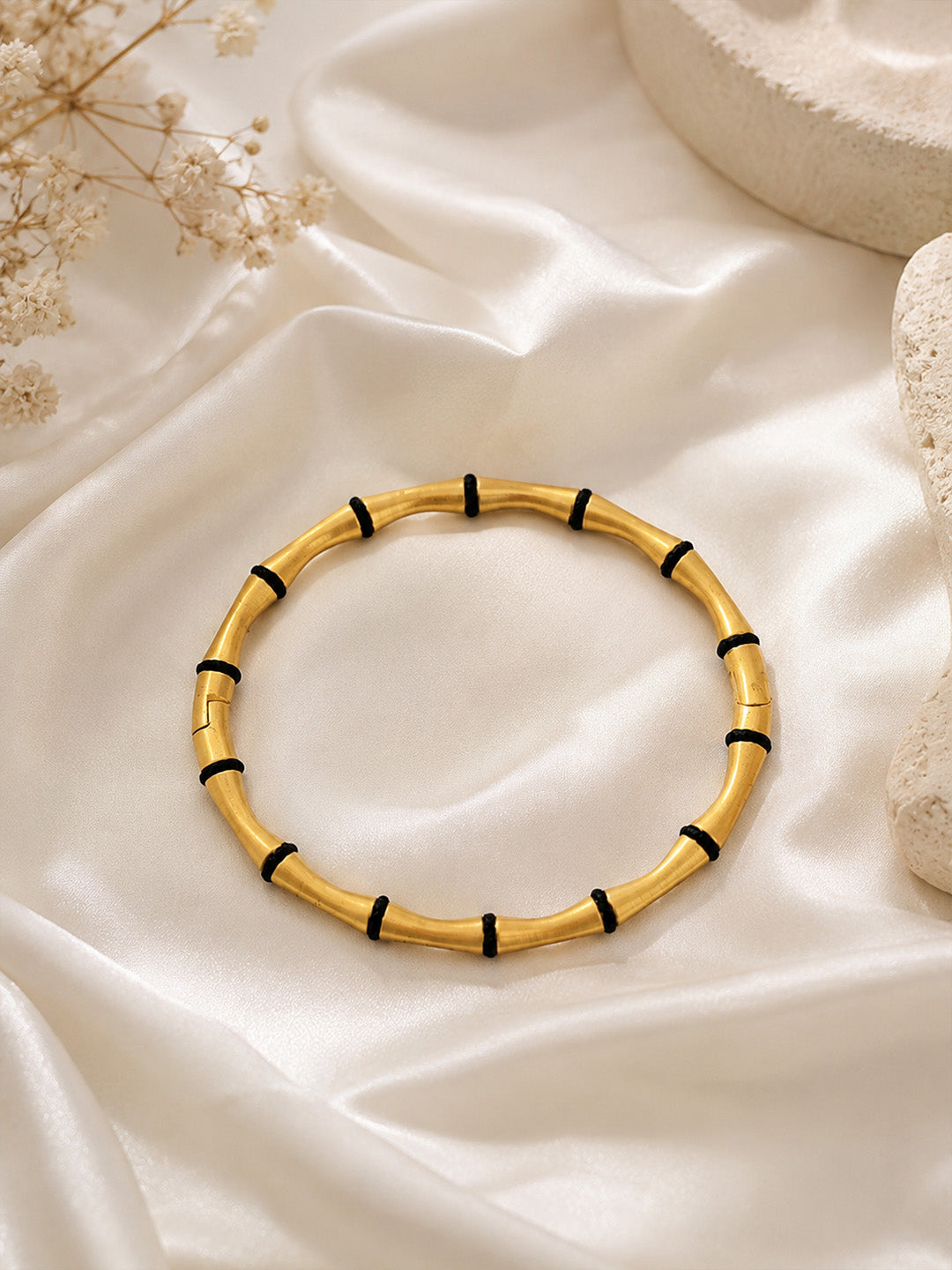 Gold Bamboo Link Bangle
