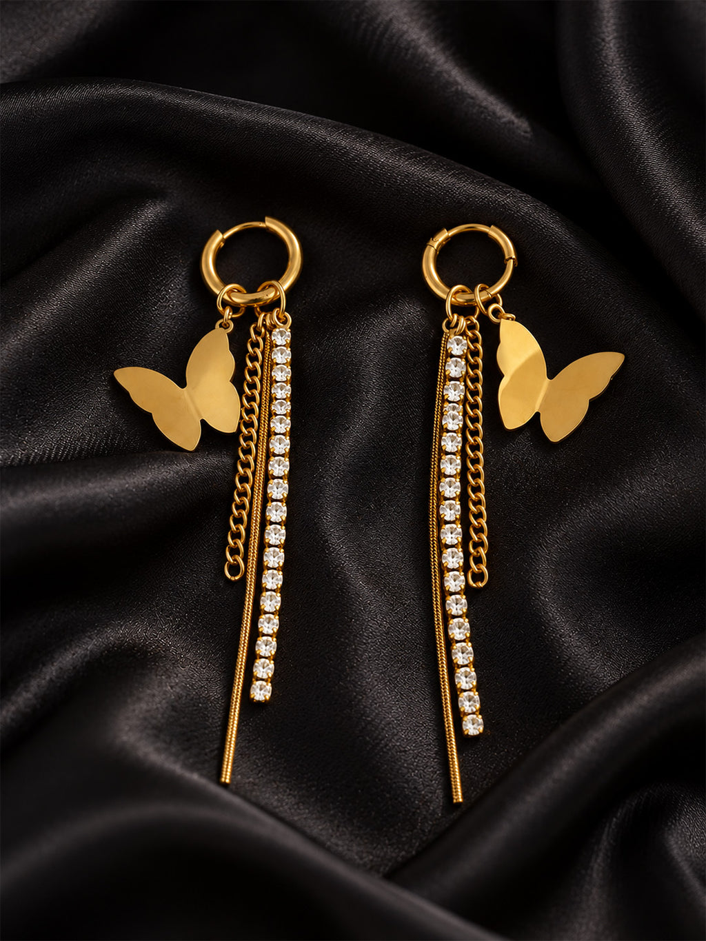 Butterfly Luxe Rhinestone Drop Earrings