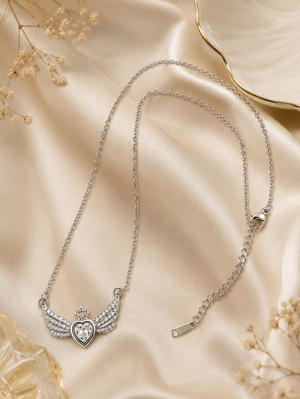Aurelle Wings Necklace - Silver