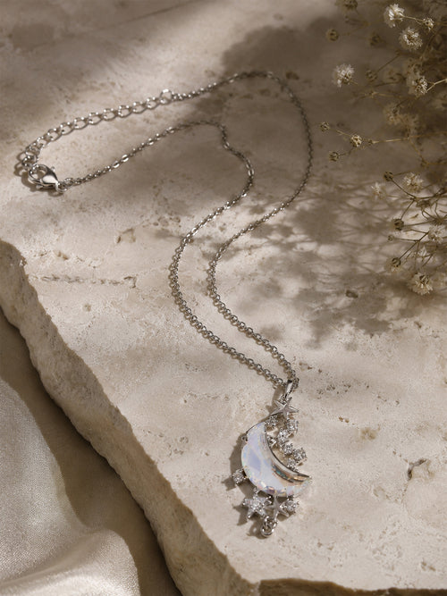 Astra Zircon Necklace - Silver