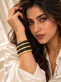 Luxe Duo-Tone Bangles Set of 6