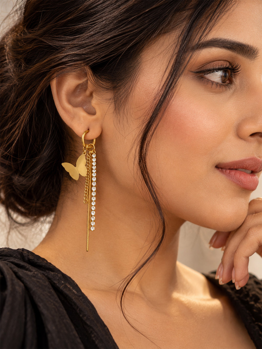 Butterfly Luxe Rhinestone Drop Earrings