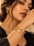 Golden Wave Bangle Set of 2
