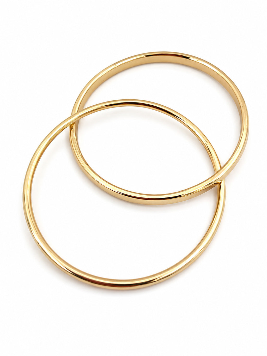 Slim Polished Gold Bangle