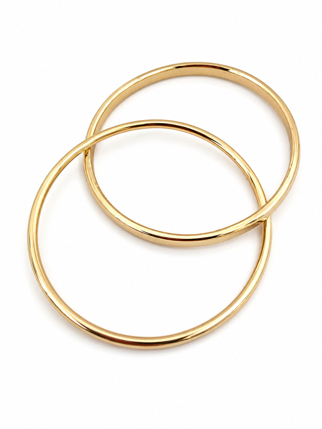 Slim Polished Gold Bangle