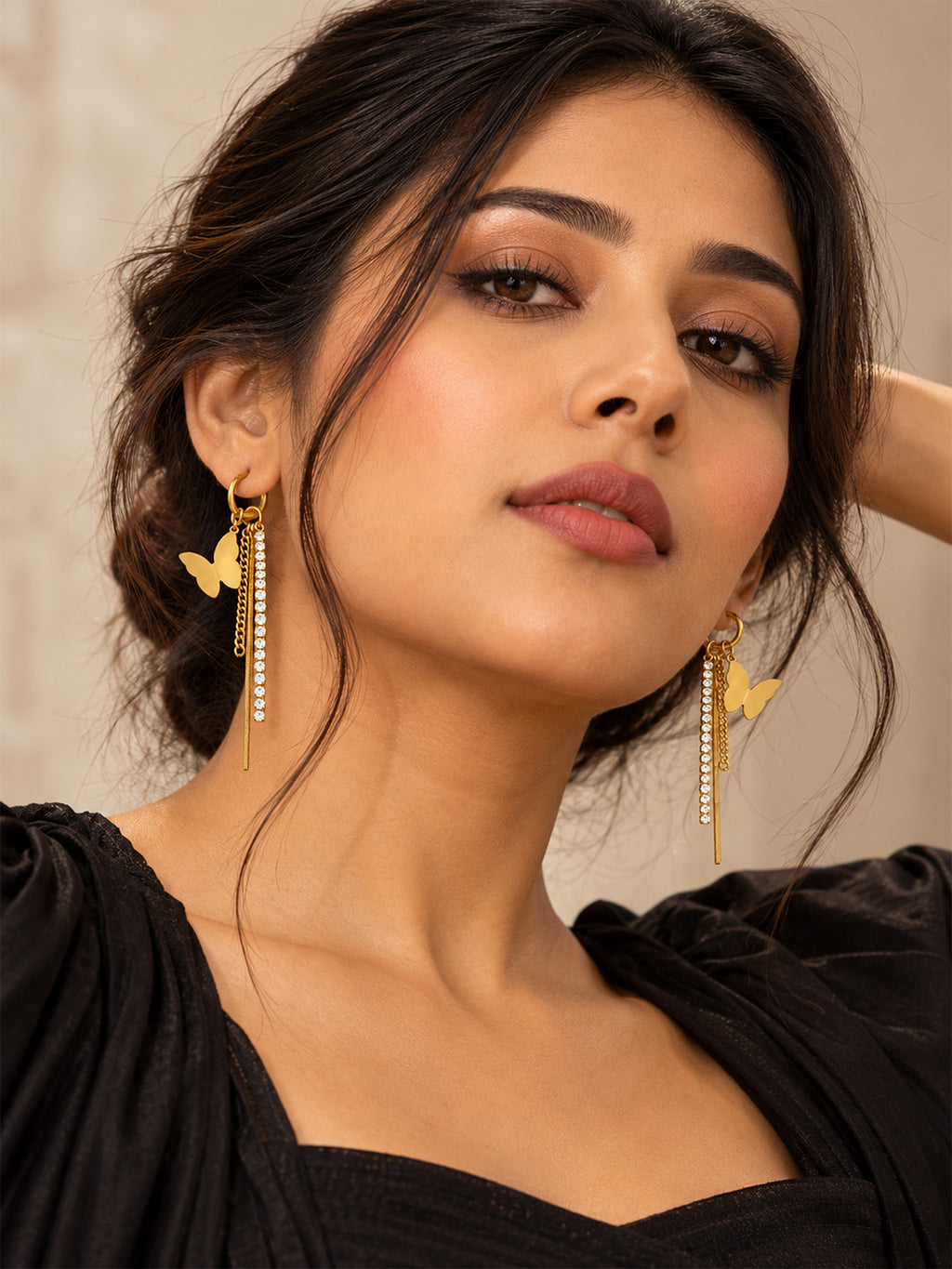 Butterfly Luxe Rhinestone Drop Earrings