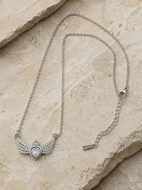 Aurelle Wings Necklace - Silver