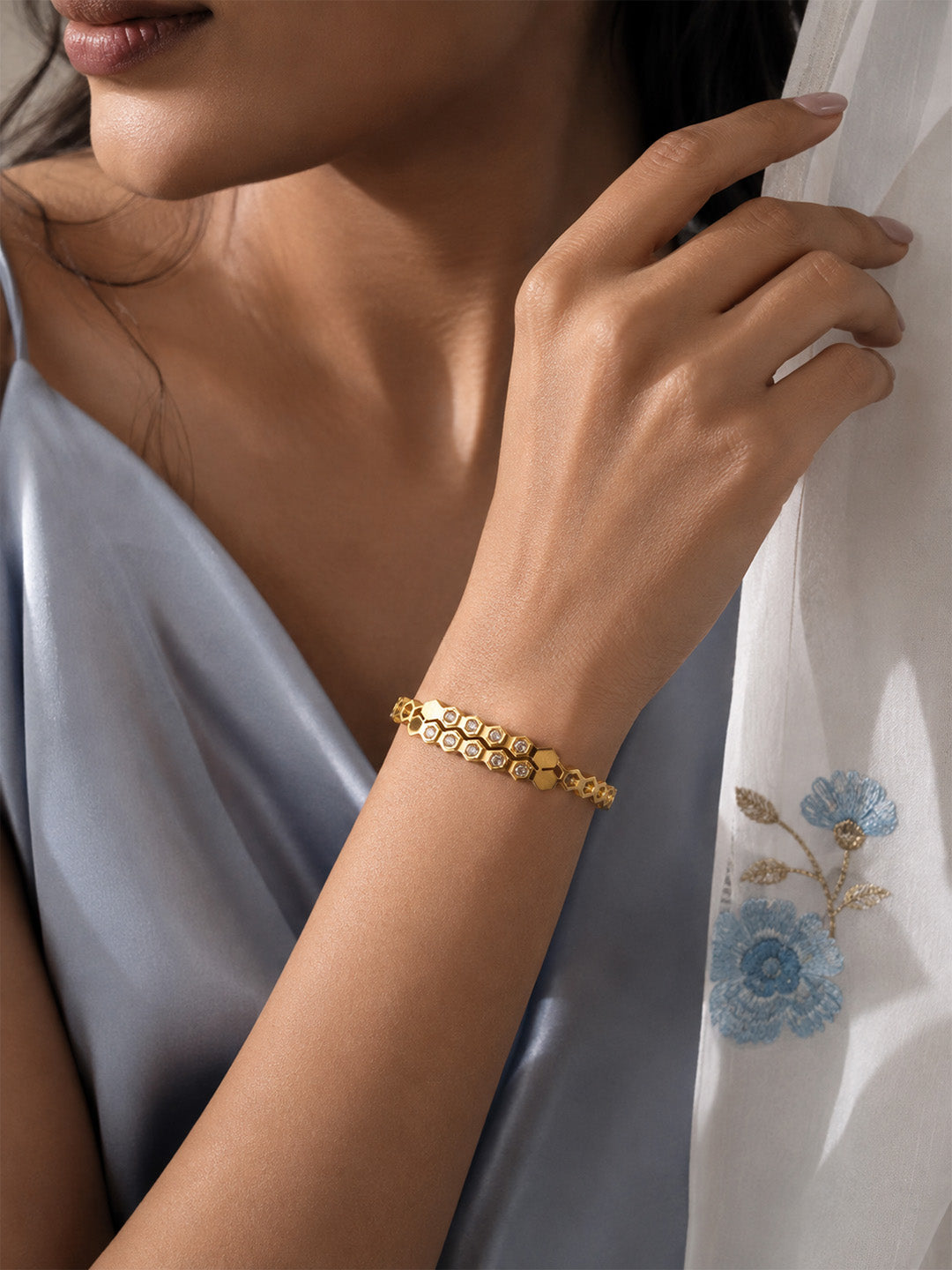 Honeycomb Luxe Bangle