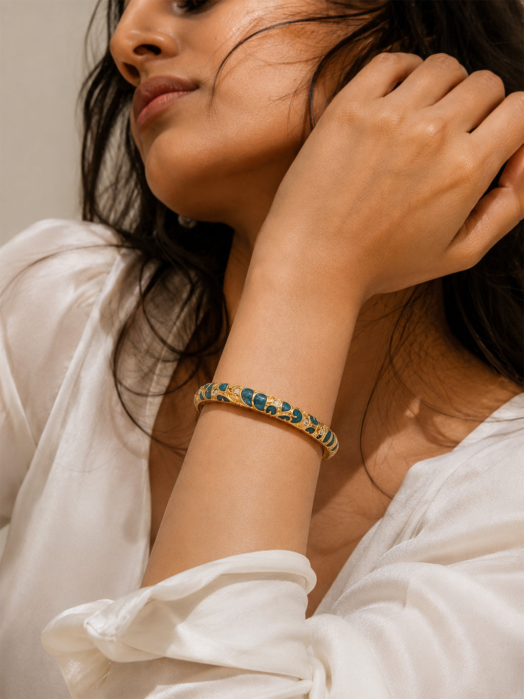 Azure Blossom Bangle