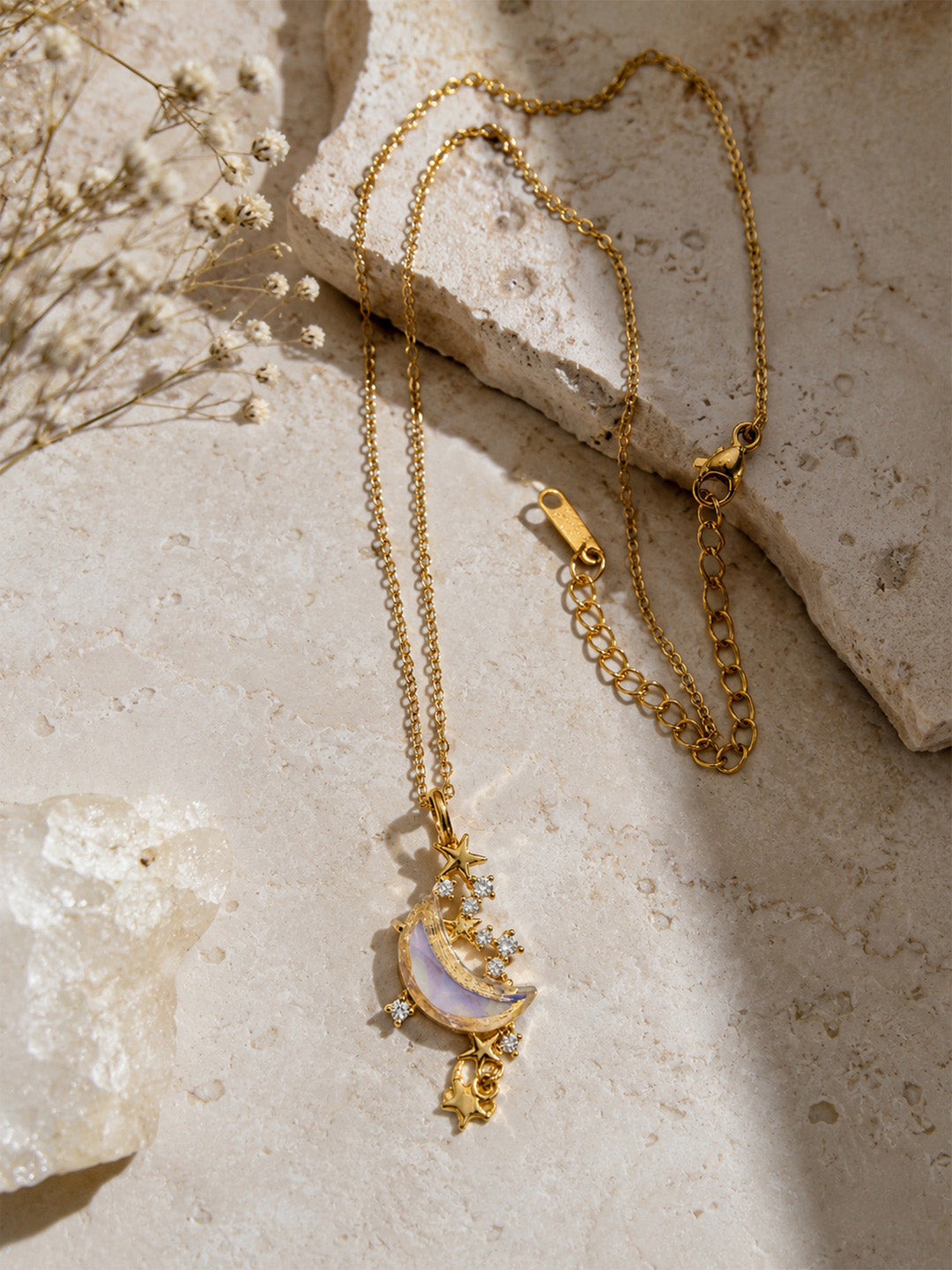 Astra Zircon Necklace - Gold