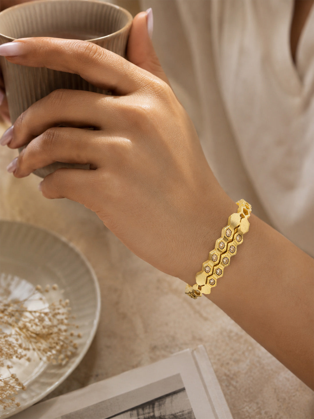 Honeycomb Luxe Bangle