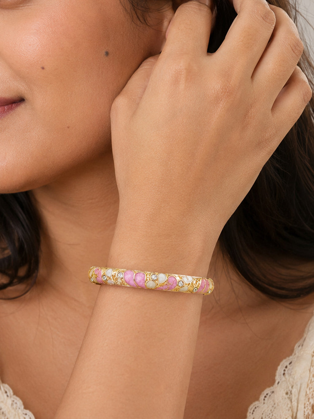 Blush Blossom Bangle
