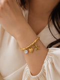 Golden Blossom Charm Bracelet