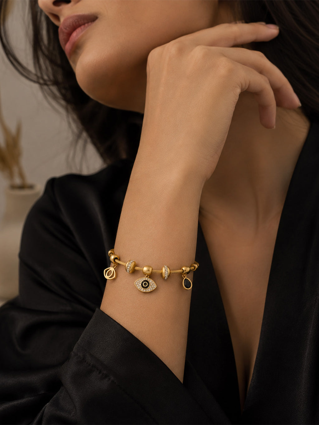 Nazar Luxe Charm Cable Bracelet