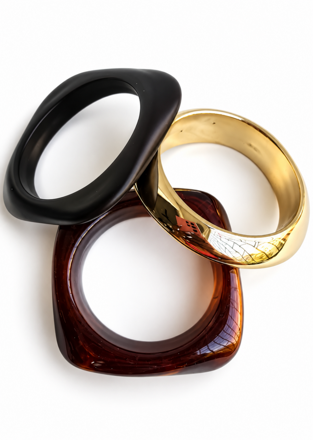 Noire Sculpt Bangle Set