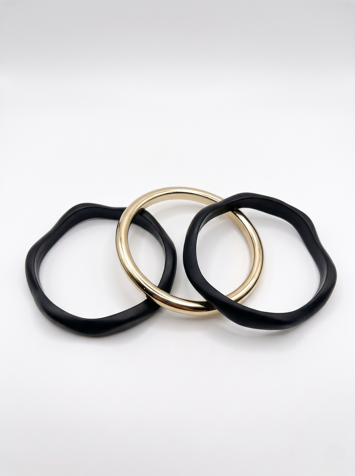 Midnight Sculpt Bangles Set of 3