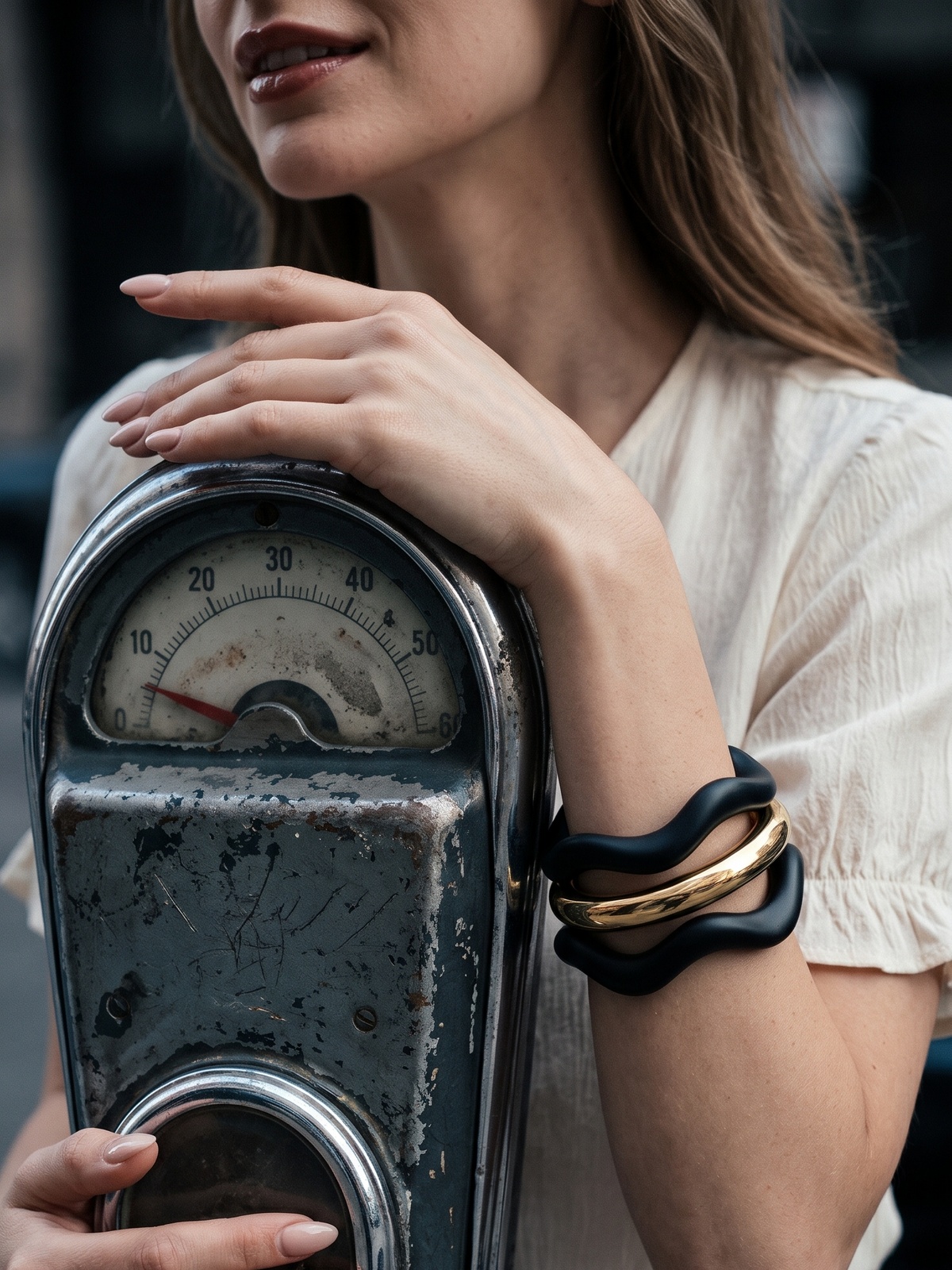 Midnight Sculpt Bangles Set of 3